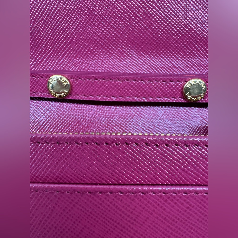 Prada Ibisco Saffiano Leather Wallet On Chain(leather strap) Pochette/Clutch Bag - Picture 10 of 13